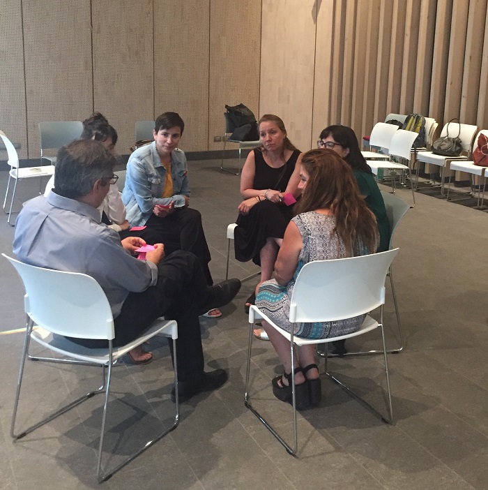 grupo conformado por miembros del equipo de Fundación Soymas participando en su jornada asesorados por Metahumano
